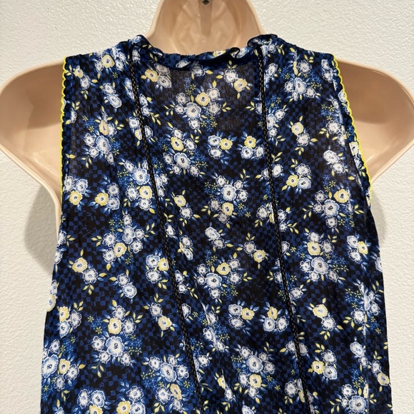 Poupette St. Barth Amora Floral Mini Dress Size S Tiered Tassels Coastal Boho - Picture 8 of 11